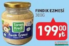 TARIM KREDİ FINDIK EZMESİ 300 G fiyat ve kampanya bilgisi